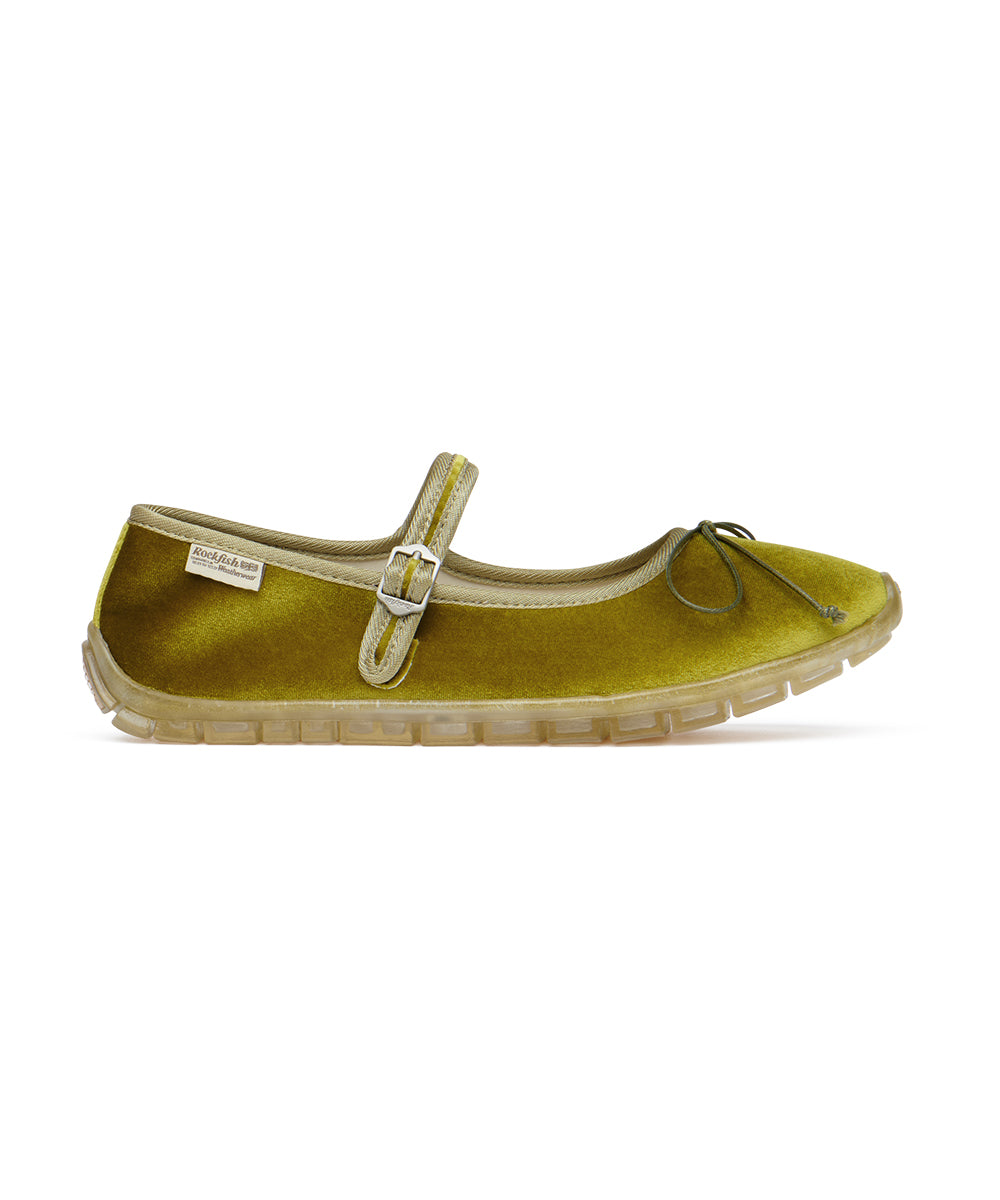 BELLA MARYJANES(PEBBLE SOLE) - OLIVE UK3.5(230)