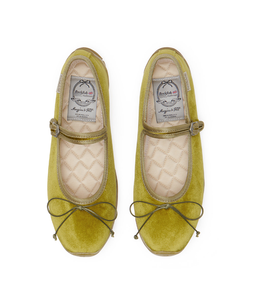 BELLA MARYJANES(PEBBLE SOLE) - OLIVE UK3.5(230)