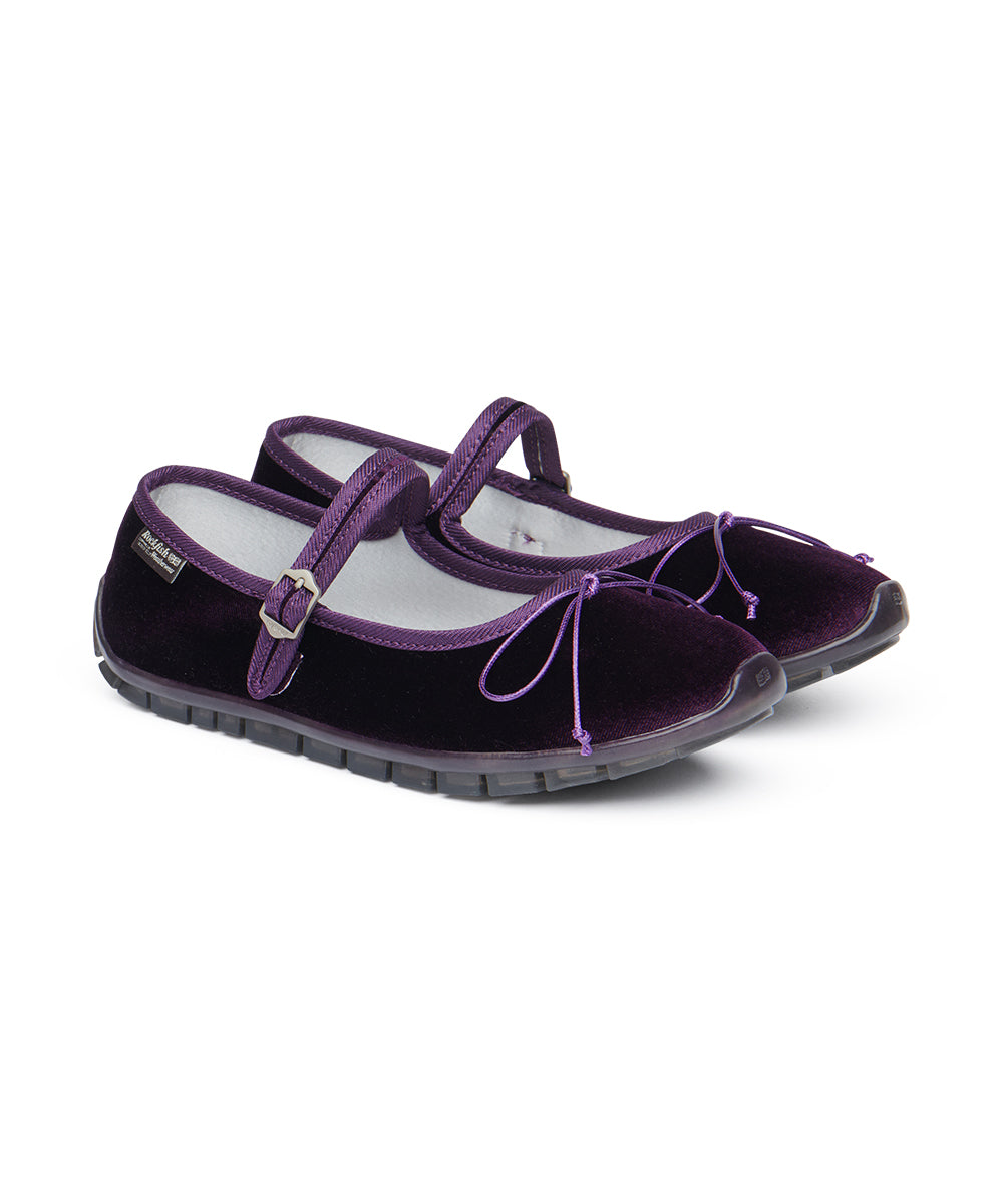 BELLA MARYJANES(PEBBLE SOLE) - PURPLE UK3.5(230)