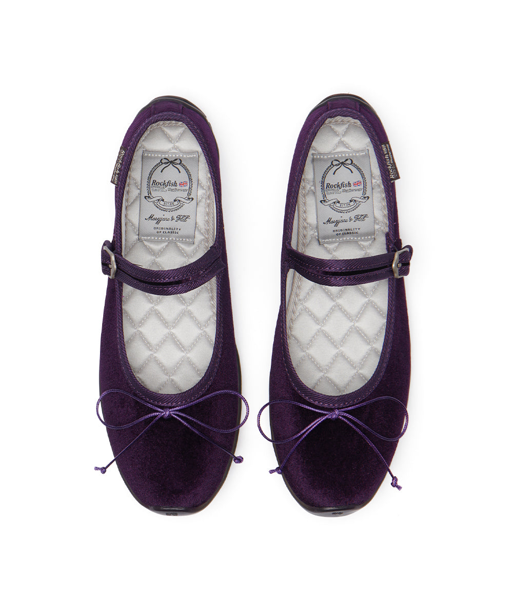 BELLA MARYJANES(PEBBLE SOLE) - PURPLE UK3.5(230)