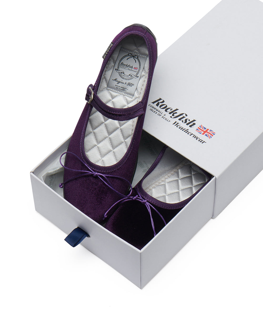 BELLA MARYJANES(PEBBLE SOLE) - PURPLE UK3.5(230)