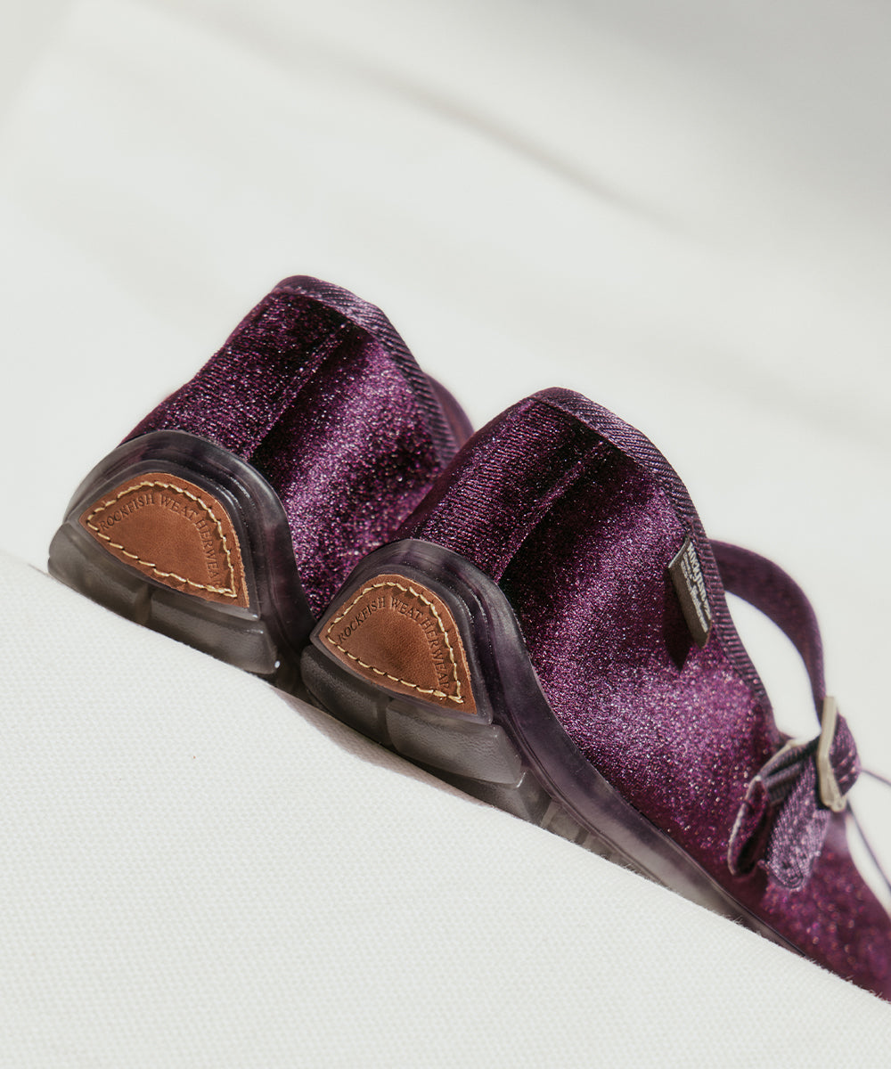 BELLA MARYJANES(PEBBLE SOLE) - PURPLE UK3.5(230)