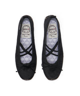 BELLA CROSS BANDING FLATS(PEBBLE SOLE) - BLACK