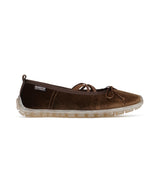 BELLA CROSS BANDING FLATS(PEBBLE SOLE) - BROWN