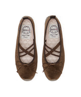 BELLA CROSS BANDING FLATS(PEBBLE SOLE) - BROWN