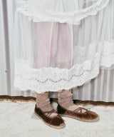 BELLA CROSS BANDING FLATS(PEBBLE SOLE) - BROWN