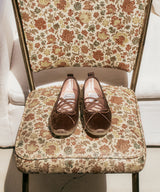 BELLA CROSS BANDING FLATS(PEBBLE SOLE) - BROWN
