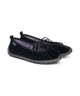 BELLA CROSS BANDING FLATS(PEBBLE SOLE) - GLITTER BLACK