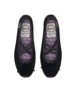 BELLA CROSS BANDING FLATS(PEBBLE SOLE) - GLITTER BLACK