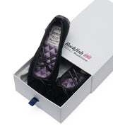 BELLA CROSS BANDING FLATS(PEBBLE SOLE) - GLITTER BLACK
