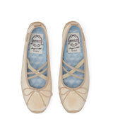 BELLA CROSS BANDING FLATS(PEBBLE SOLE) - CREAM