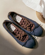BELLA CROSS BANDING FLATS(PEBBLE SOLE) - NAVY