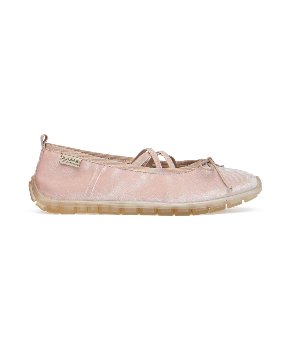 BELLA CROSS BANDING FLATS(PEBBLE SOLE) - PINK UK3.5(230)