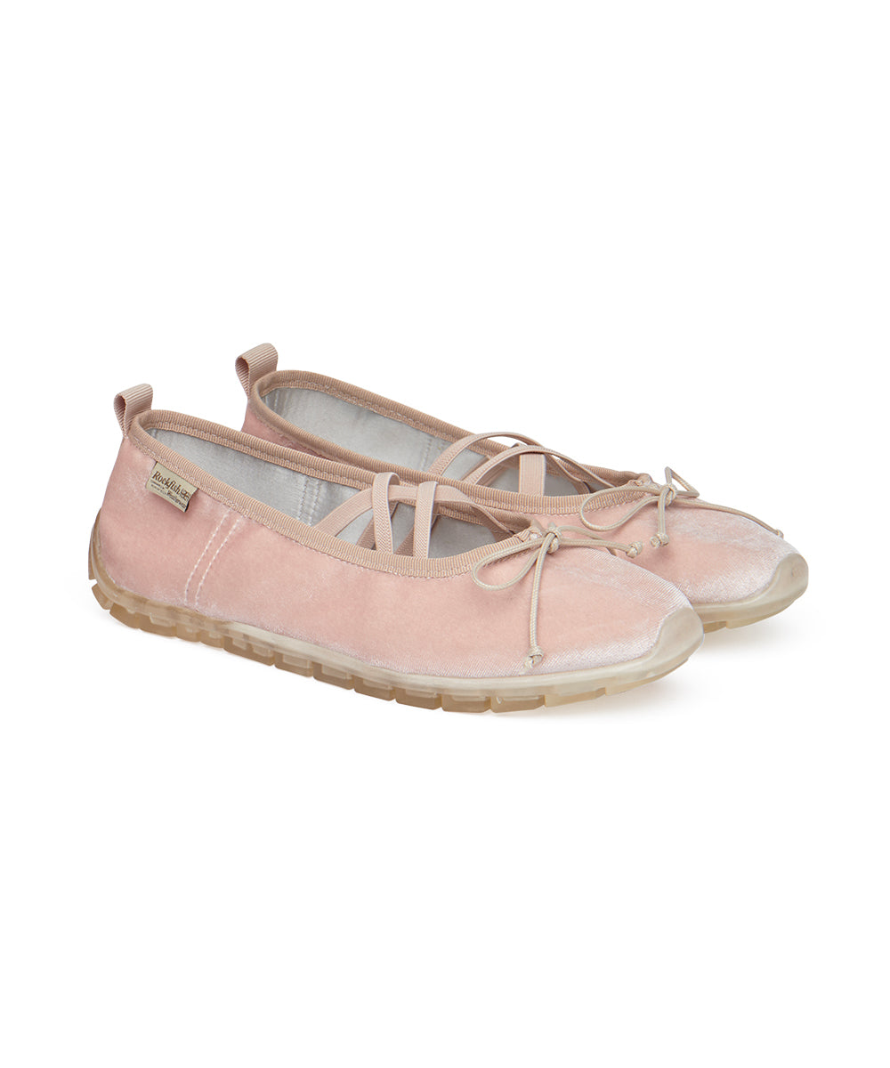 BELLA CROSS BANDING FLATS(PEBBLE SOLE) - PINK UK3.5(230)