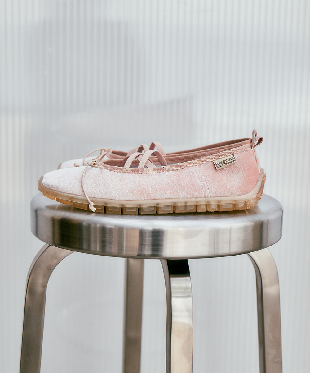 BELLA CROSS BANDING FLATS(PEBBLE SOLE) - PINK UK3.5(230)