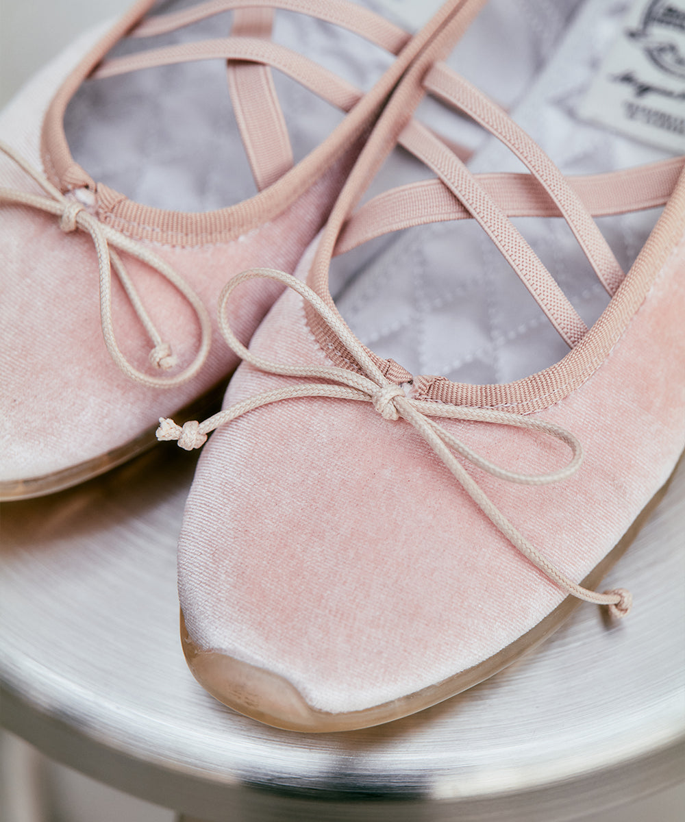 BELLA CROSS BANDING FLATS(PEBBLE SOLE) - PINK UK3.5(230)
