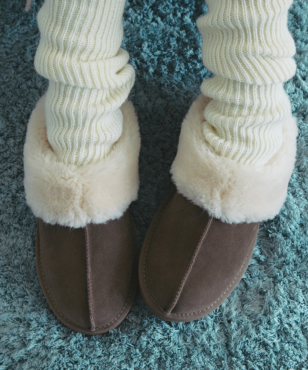 ORIGINAL WINTER FUR MULES - COCOA UK3.5(230)