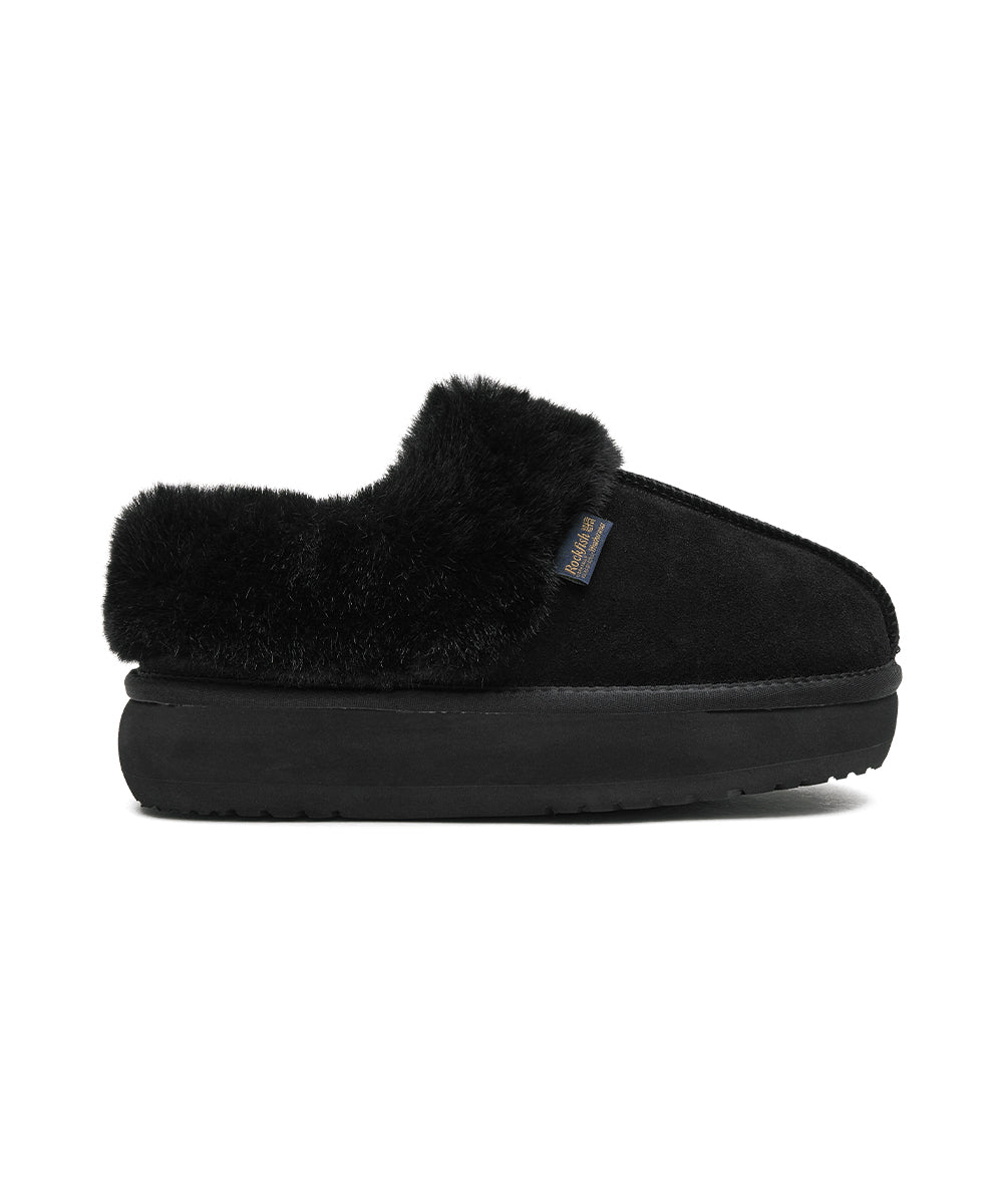 CLOUDY FLATFORM FUR MULES - BLACK UK3.5(230)