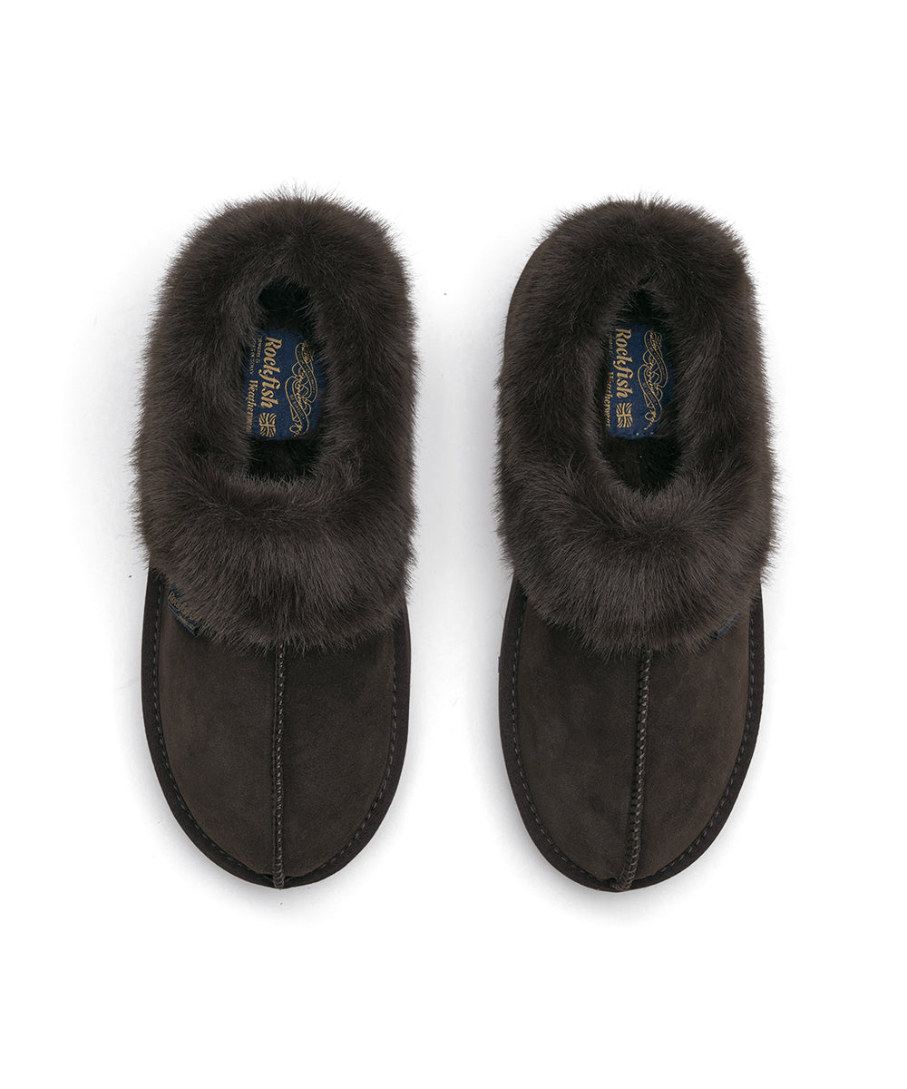 CLOUDY FLATFORM FUR MULES - CHOCO UK3.5(230)