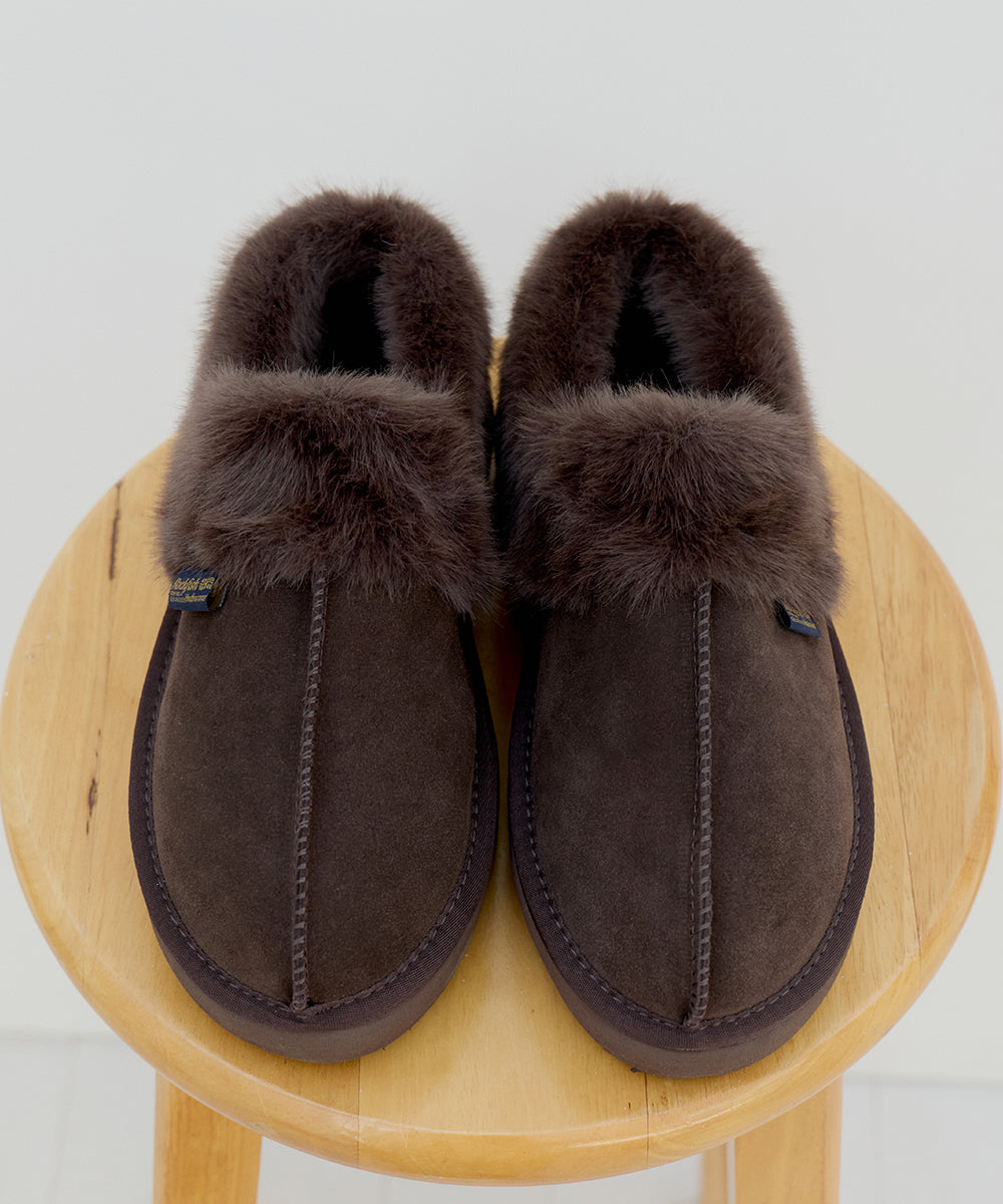 CLOUDY FLATFORM FUR MULES - CHOCO UK3.5(230)