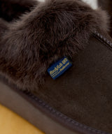 CLOUDY FLATFORM FUR MULES - CHOCO