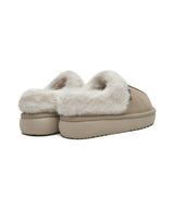 CLOUDY FLATFORM FUR MULES - SAND
