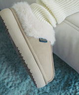 CLOUDY FLATFORM FUR MULES - SAND