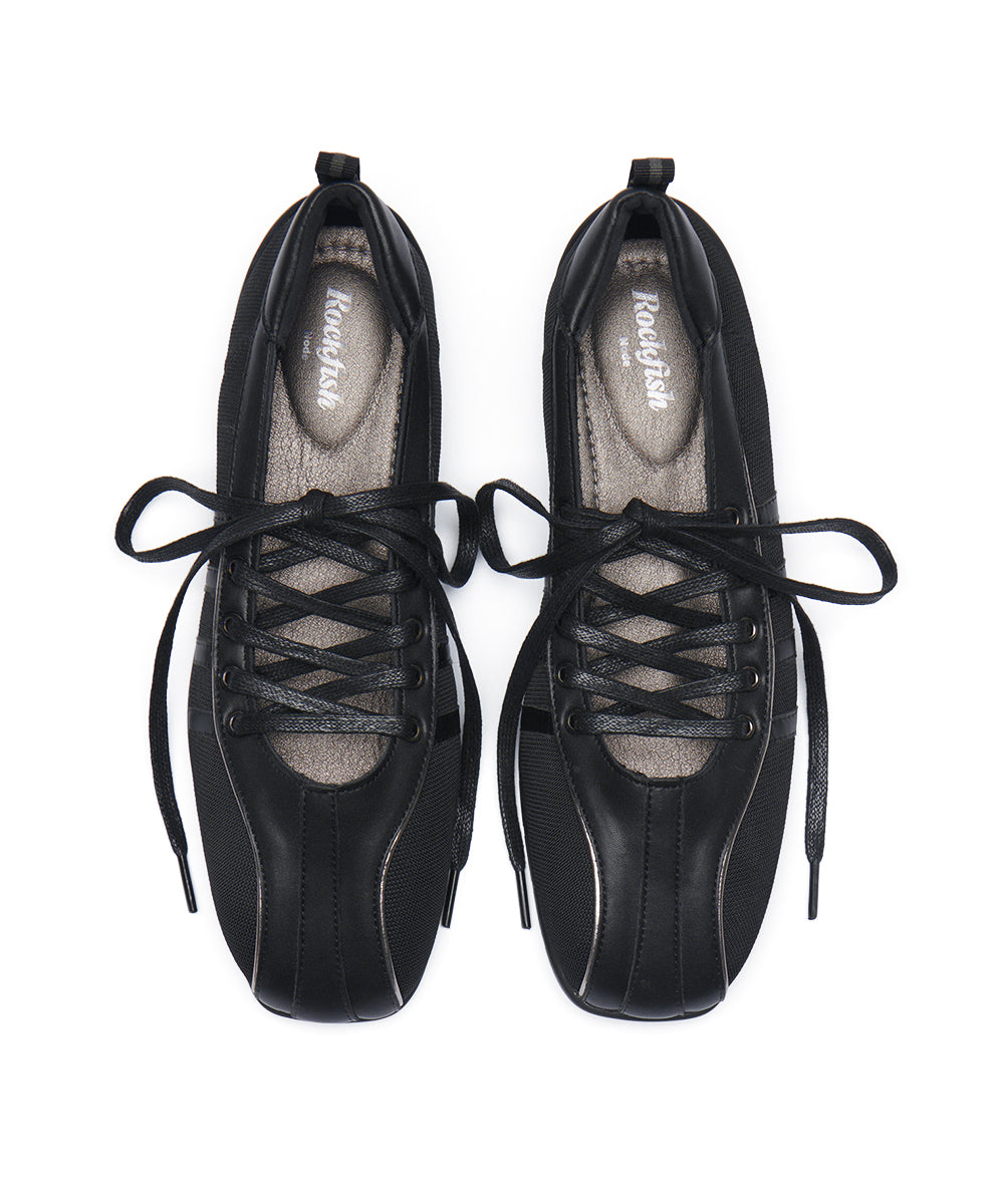 [ROCKFISH N] BLISS LACEUP SNEAKERS - BLACK UK3.5(230)