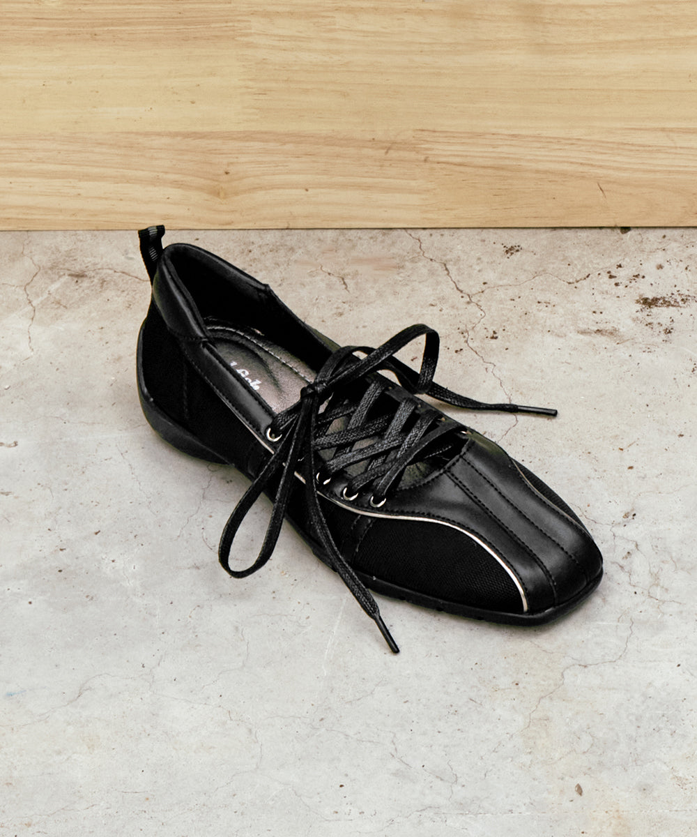 [ROCKFISH N] BLISS LACEUP SNEAKERS - BLACK UK3.5(230)