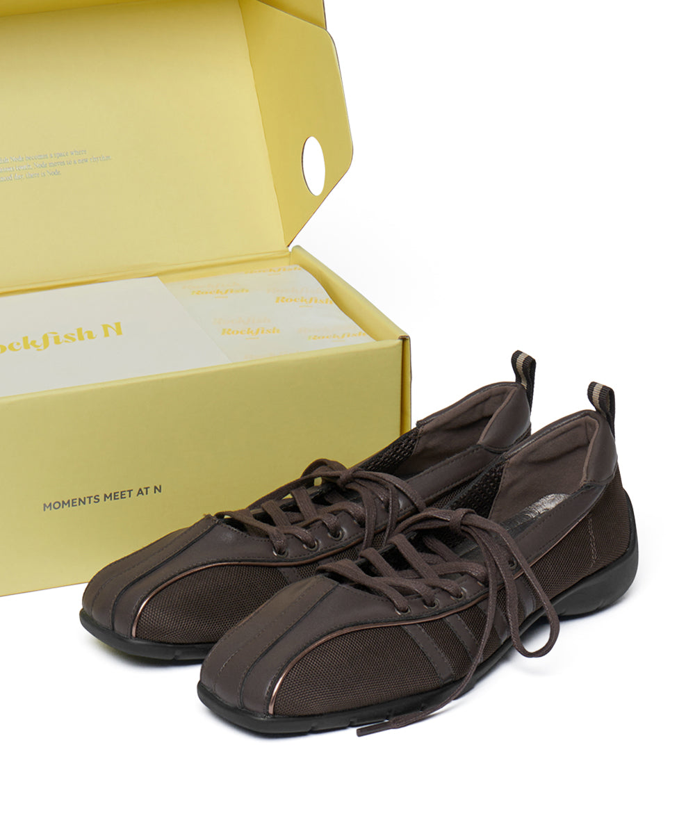 [ROCKFISH N] BLISS LACEUP SNEAKERS - CHOCO UK3.5(230)
