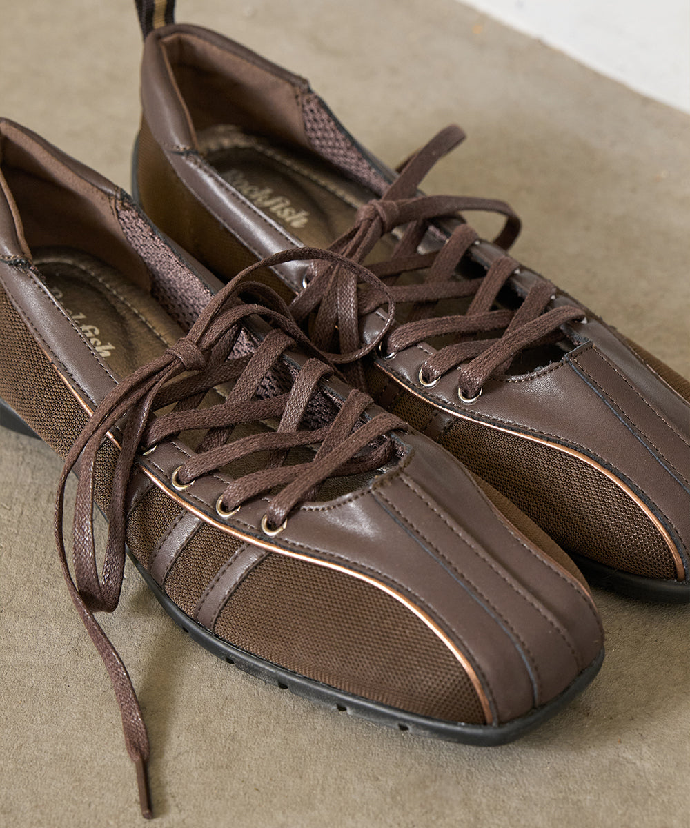 [ROCKFISH N] BLISS LACEUP SNEAKERS - CHOCO UK3.5(230)