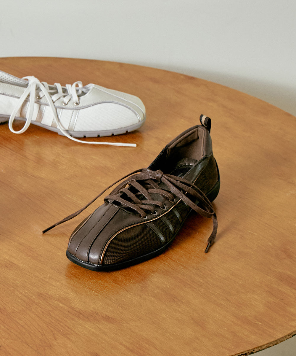 [ROCKFISH N] BLISS LACEUP SNEAKERS - CHOCO UK3.5(230)