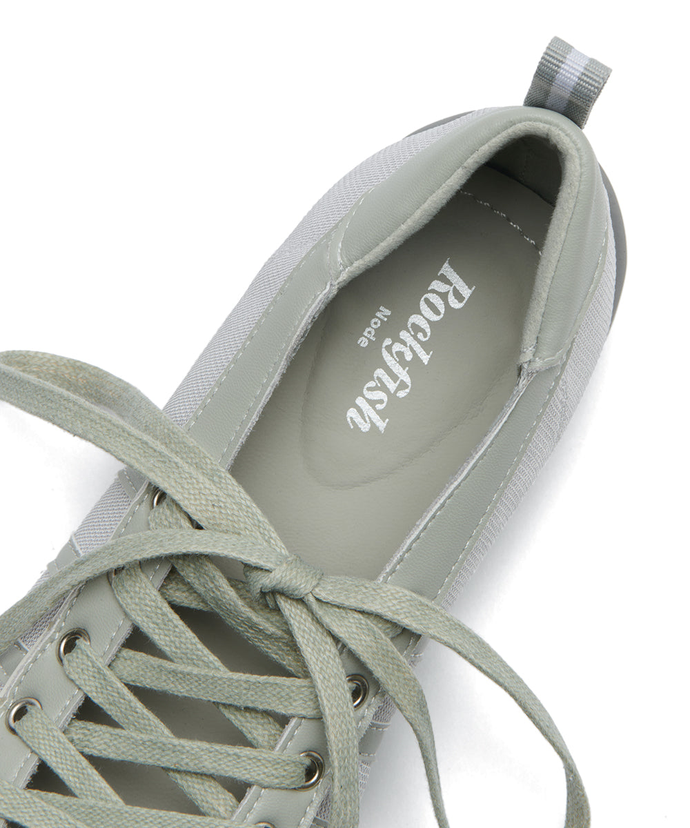 BLISS LACEUP SENAEKRS - SAGE GREEN UK3.5(230)