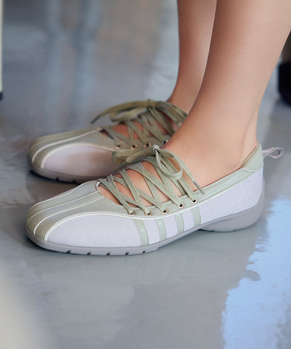 BLISS LACEUP SENAEKRS - SAGE GREEN UK3.5(230)
