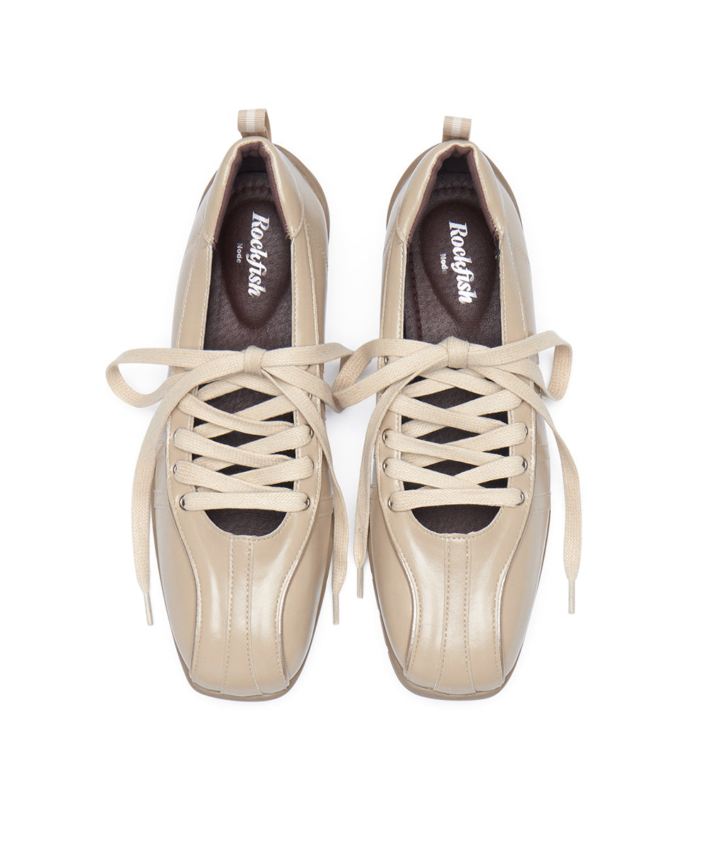 [ROCKFISH N] BLISS LACEUP SNEAKERS V2 - BEIGE UK3.5(230)