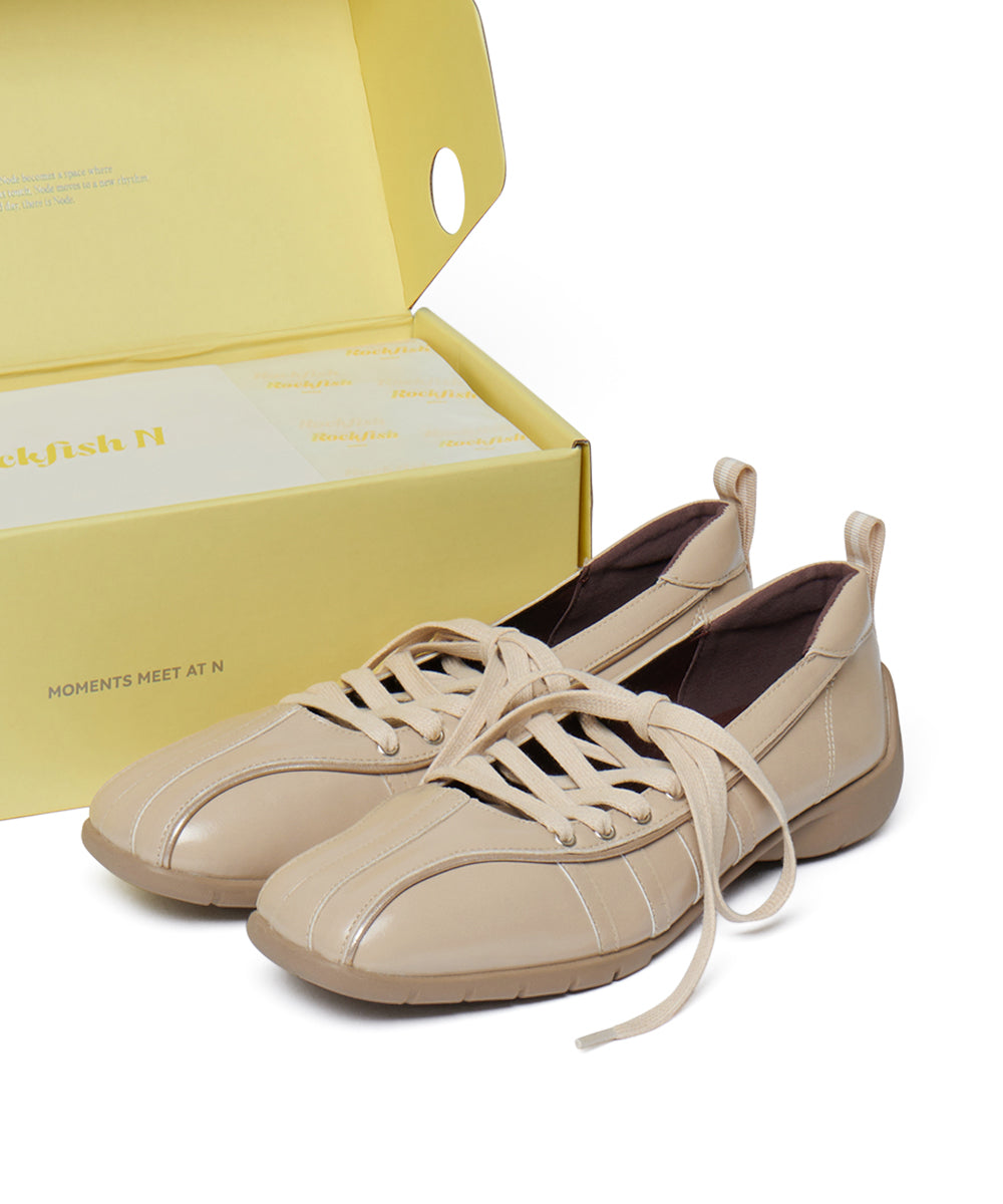 [ROCKFISH N] BLISS LACEUP SNEAKERS V2 - BEIGE UK3.5(230)