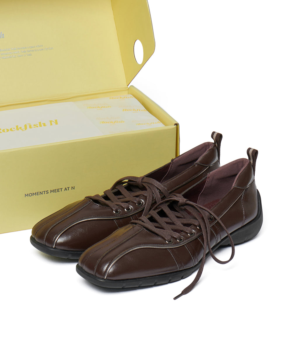 [ROCKFISH N] BLISS LACEUP SNEAKERS V2 - BROWN UK3.5(230)