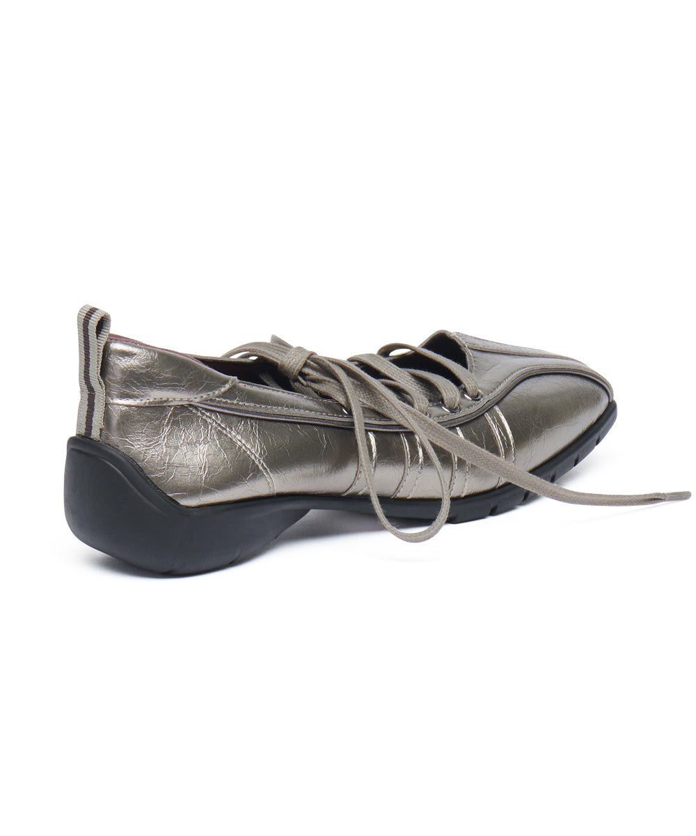 [ROCKFISH N] BLISS LACEUP SNEAKERS V2 - DARK SILVER UK3.5(230)