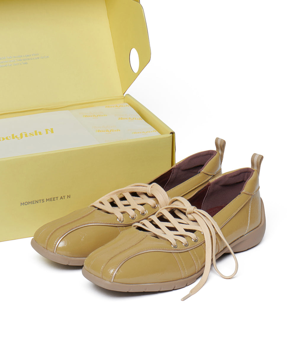 [ROCKFISH N] BLISS LACEUP SNEAKERS V2 - MUSTARD UK3.5(230)