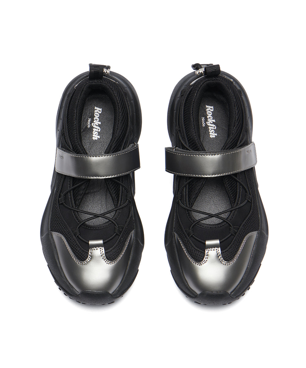 BRYN VELCRO SENAKERS V2 - DARK SILVER UK3.5(230)