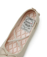 TOE CAP BALLET FLATS - BEIGE