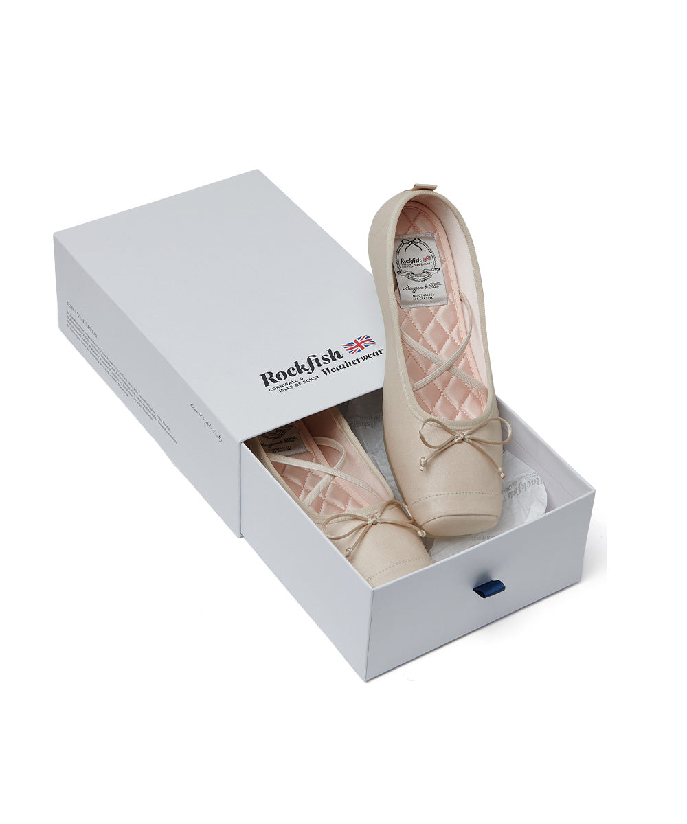 TOE CAP BALLET FLATS - BEIGE UK3.5(230)