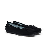 TOE CAP BALLET FLATS - BLACK