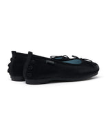 TOE CAP BALLET FLATS - BLACK