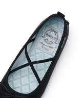TOE CAP BALLET FLATS - BLACK