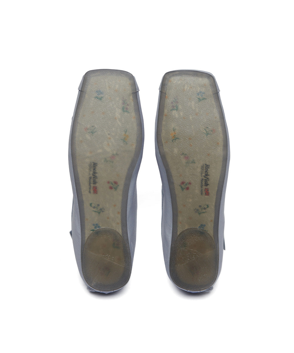 TOE CAP BALLET FLATS - BLUE UK3.5(230)