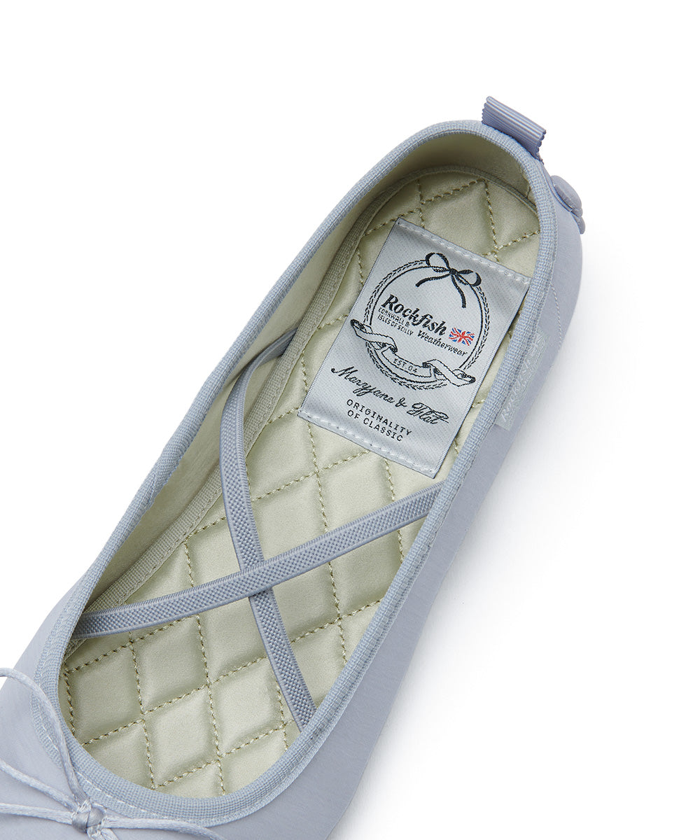 TOE CAP BALLET FLATS - BLUE UK3.5(230)