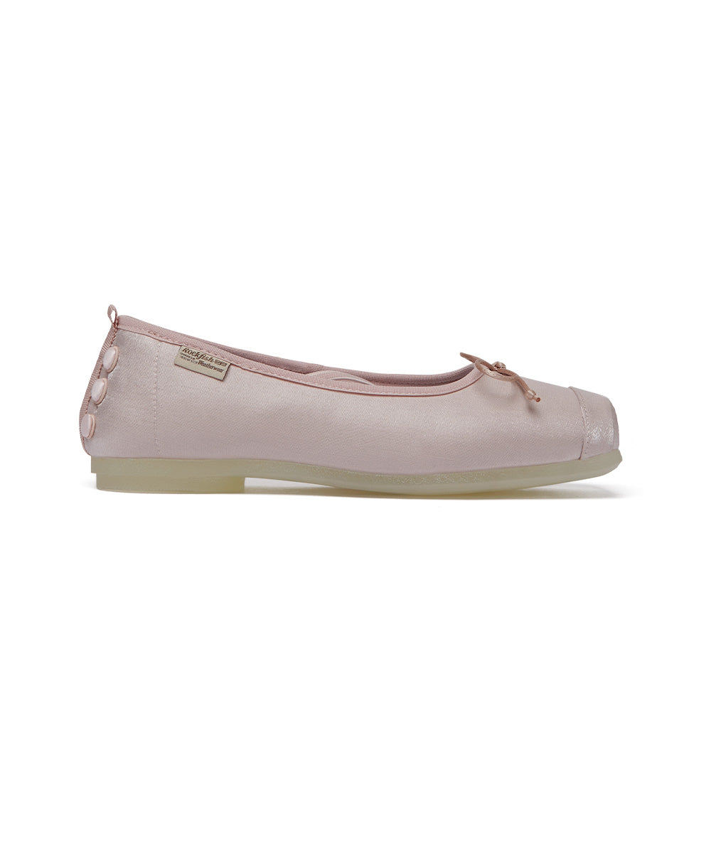TOE CAP BALLET FLATS - PINK UK3.5(230)