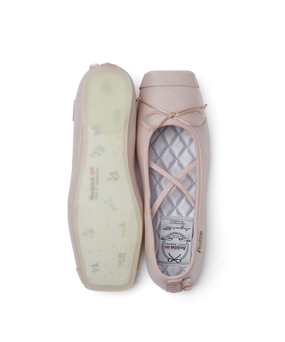TOE CAP BALLET FLATS - PINK UK3.5(230)