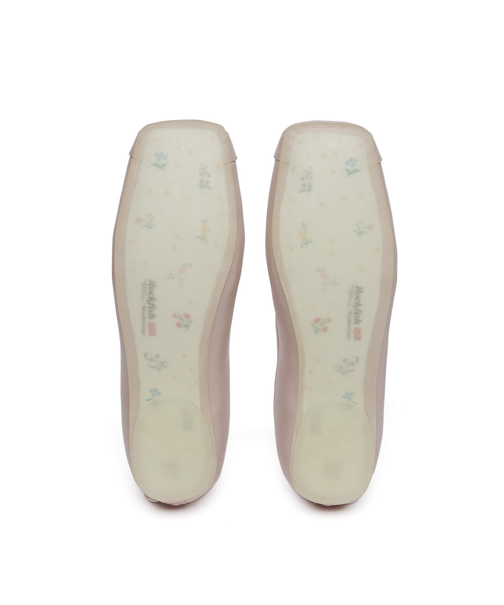 TOE CAP BALLET FLATS - PINK UK3.5(230)